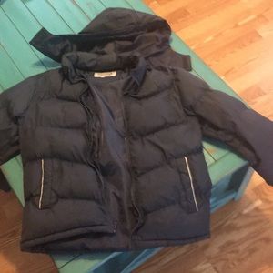 Boys puffer snow jacket with detachable hood
